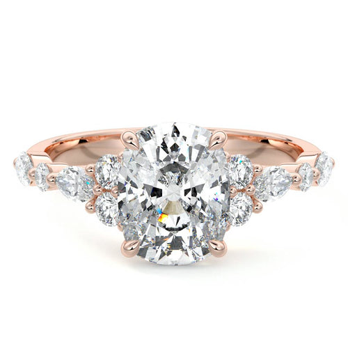 Tessa - Cushion Rose Gold Lab Grown Diamond Engagement Ring | Nura Lab