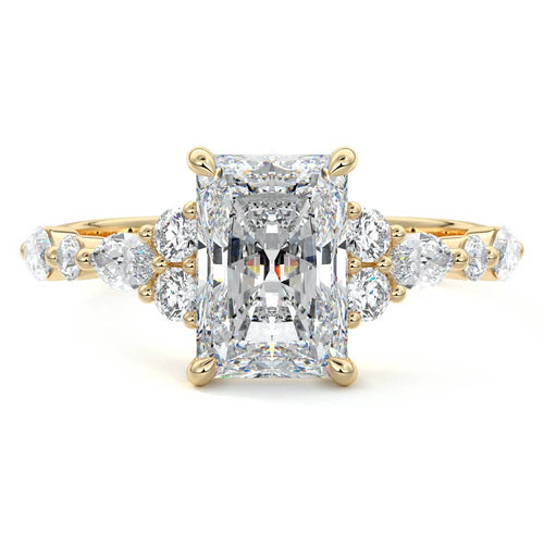 Tessa - Radiant Yellow Gold Lab Grown Diamond Engagement Ring | Nura Lab