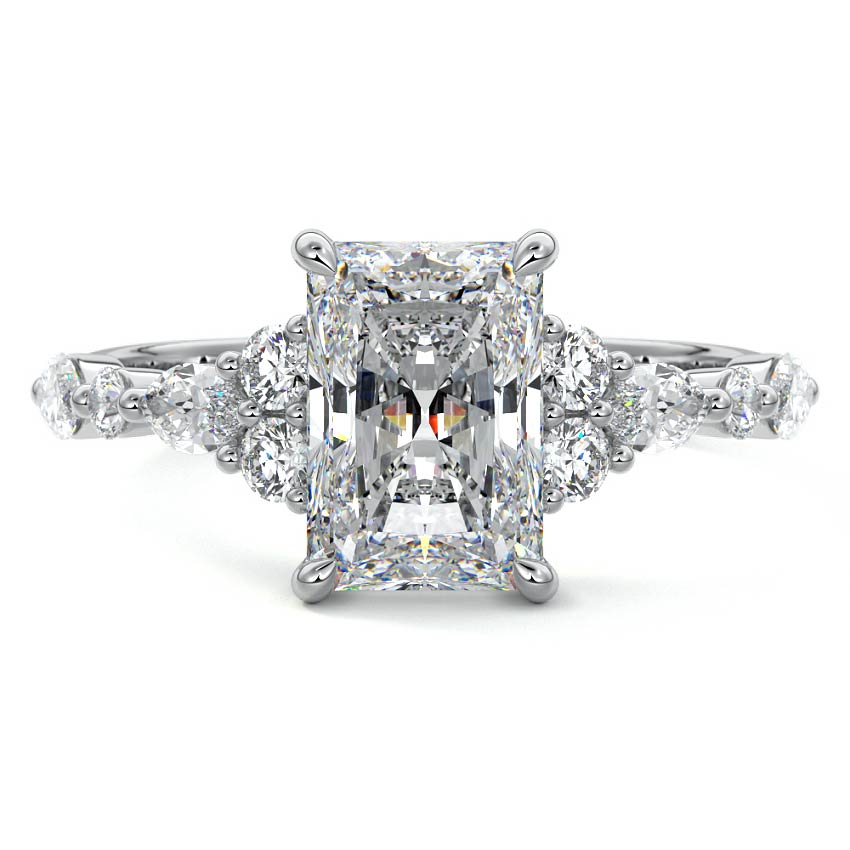 Tessa - Radiant White Gold Lab Grown Diamond Engagement Ring | Nura Lab
