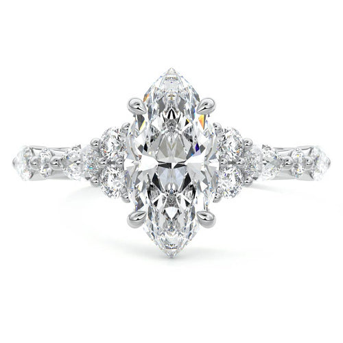 Tessa - Marquise Platinum Lab Grown Diamond Engagement Ring | Nura Lab