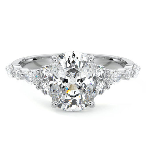 Tessa - Cushion Platinum Lab Grown Diamond Engagement Ring | Nura Lab