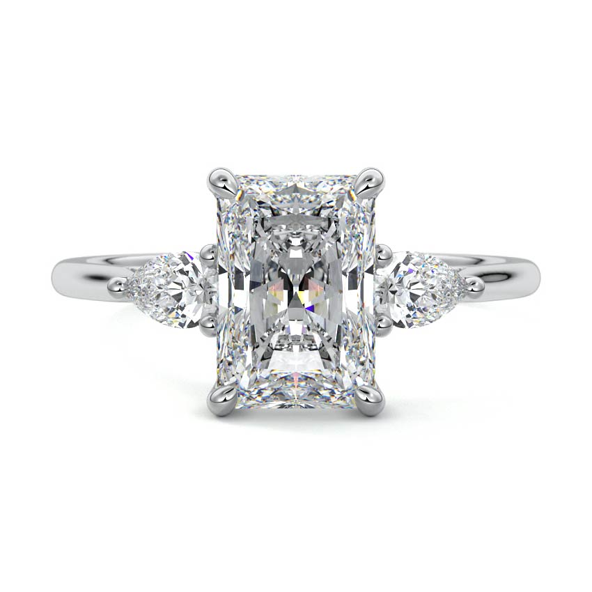Veda - Radiant White Gold Lab Grown Diamond Engagement Ring | Nura Lab