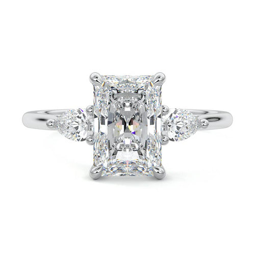Veda - Radiant Platinum Lab Grown Diamond Engagement Ring | Nura Lab