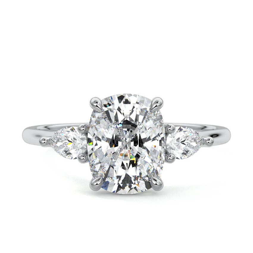 Veda - Cushion Platinum Lab Grown Diamond Engagement Ring | Nura Lab