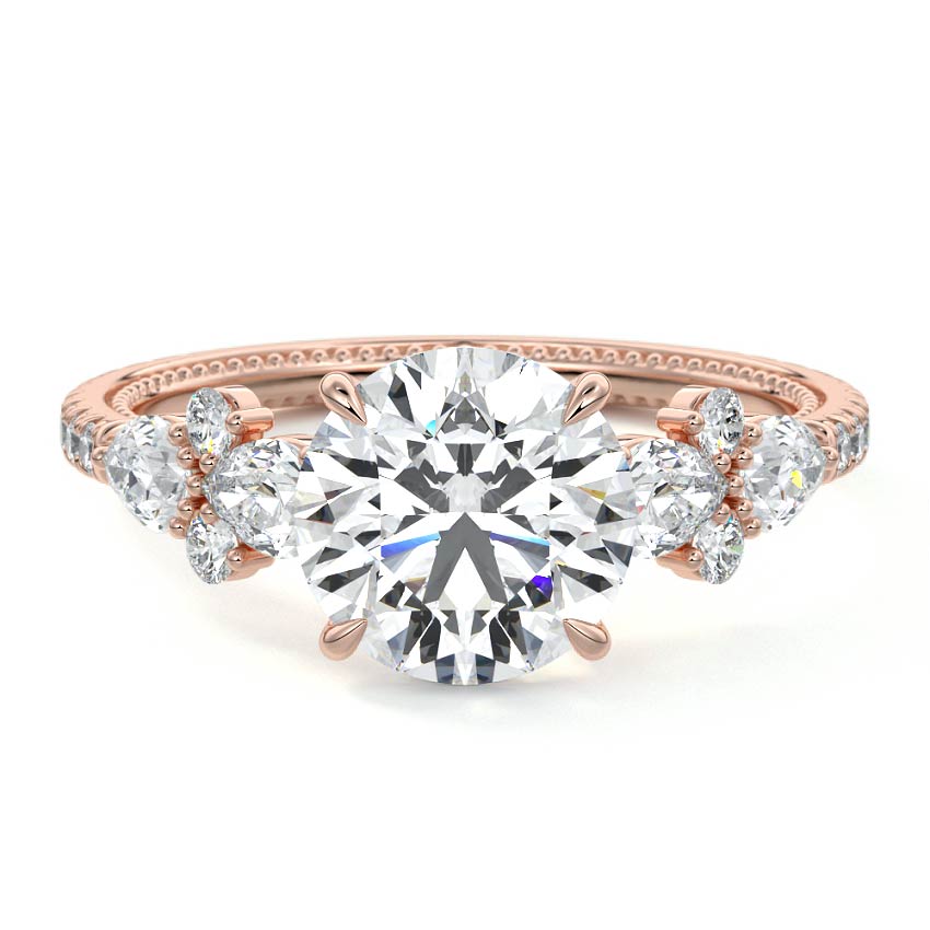 Vera - Round Rose Gold Lab Grown Diamond Engagement Ring | Nura Lab
