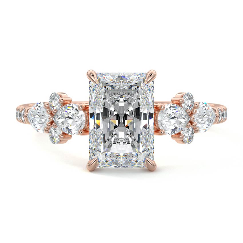 Vera - Radiant Rose Gold Lab Grown Diamond Engagement Ring | Nura Lab