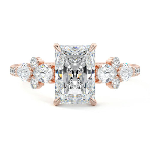 Vera - Radiant Rose Gold Lab Grown Diamond Engagement Ring | Nura Lab