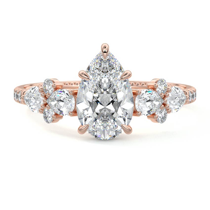 Vera - Pear Rose Gold Lab Grown Diamond Engagement Ring | Nura Lab