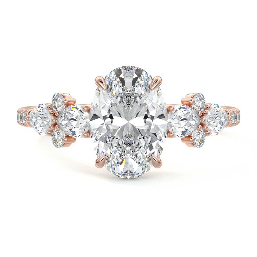 Vera - Oval Rose Gold Lab Grown Diamond Engagement Ring | Nura Lab