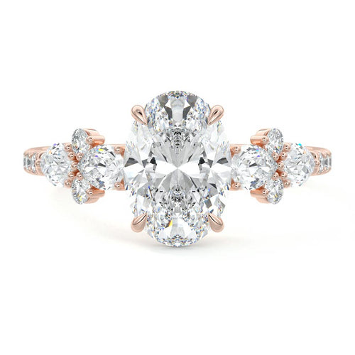 Vera - Oval Rose Gold Lab Grown Diamond Engagement Ring | Nura Lab