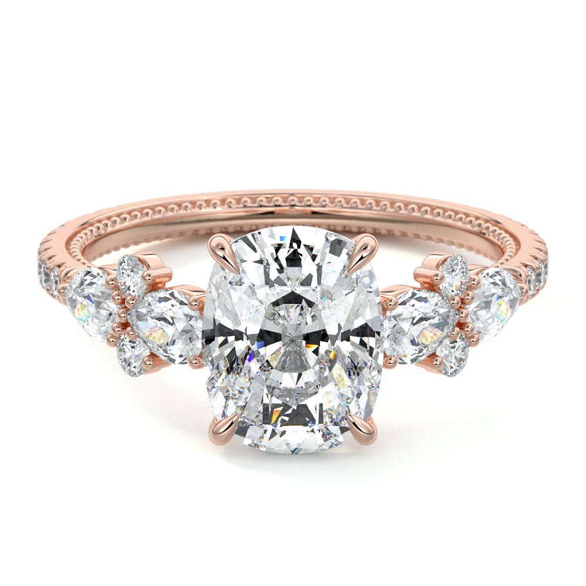 Vera - Cushion Rose Gold Lab Grown Diamond Engagement Ring | Nura Lab