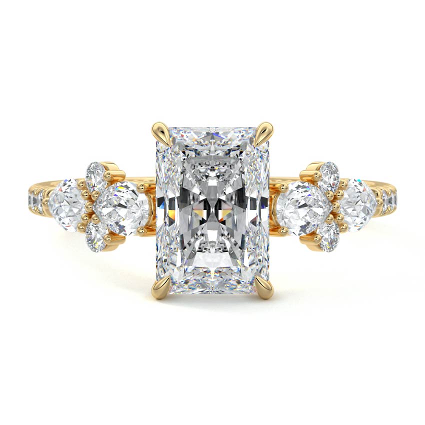 Vera - Radiant Yellow Gold Lab Grown Diamond Engagement Ring | Nura Lab