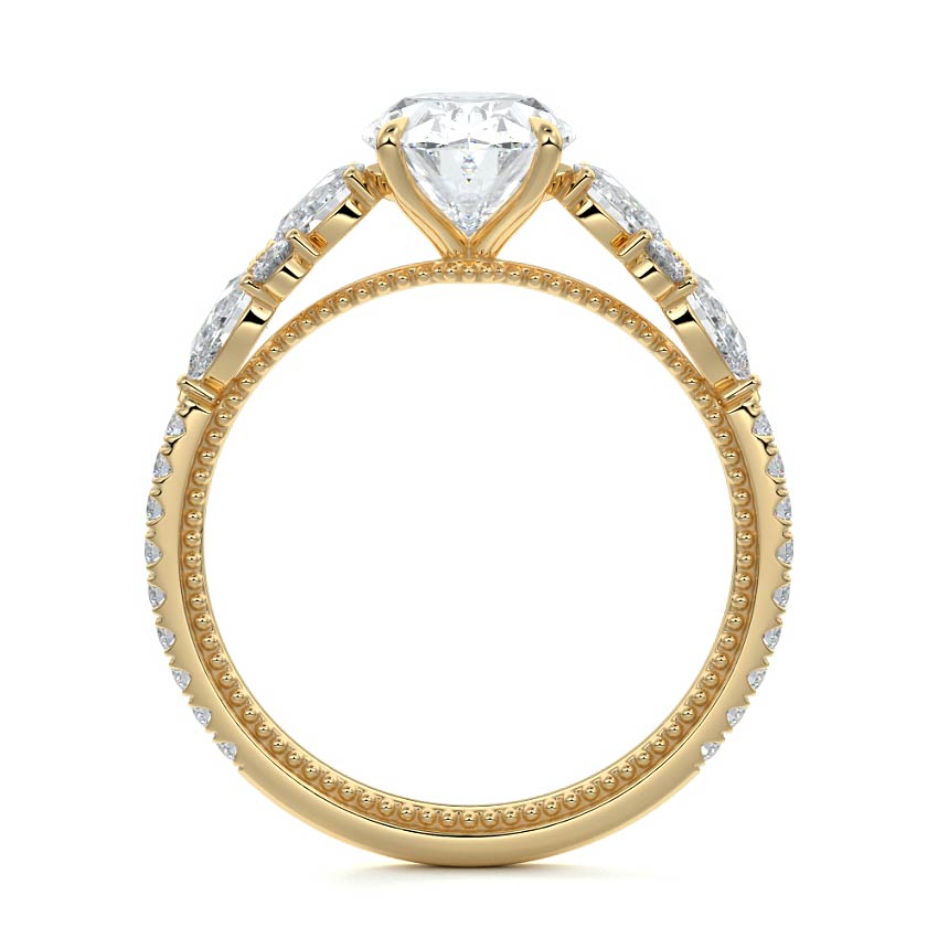 Vera - Oval Yellow Gold Lab Grown Diamond Engagement Ring | Nura Lab