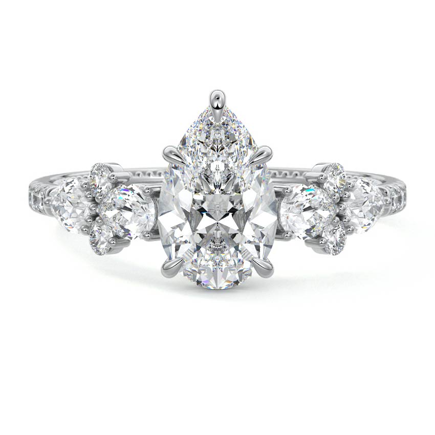 Vera - Pear White Gold Lab Grown Diamond Engagement Ring | Nura Lab