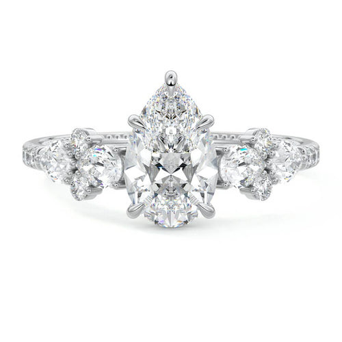 Vera - Pear White Gold Lab Grown Diamond Engagement Ring | Nura Lab