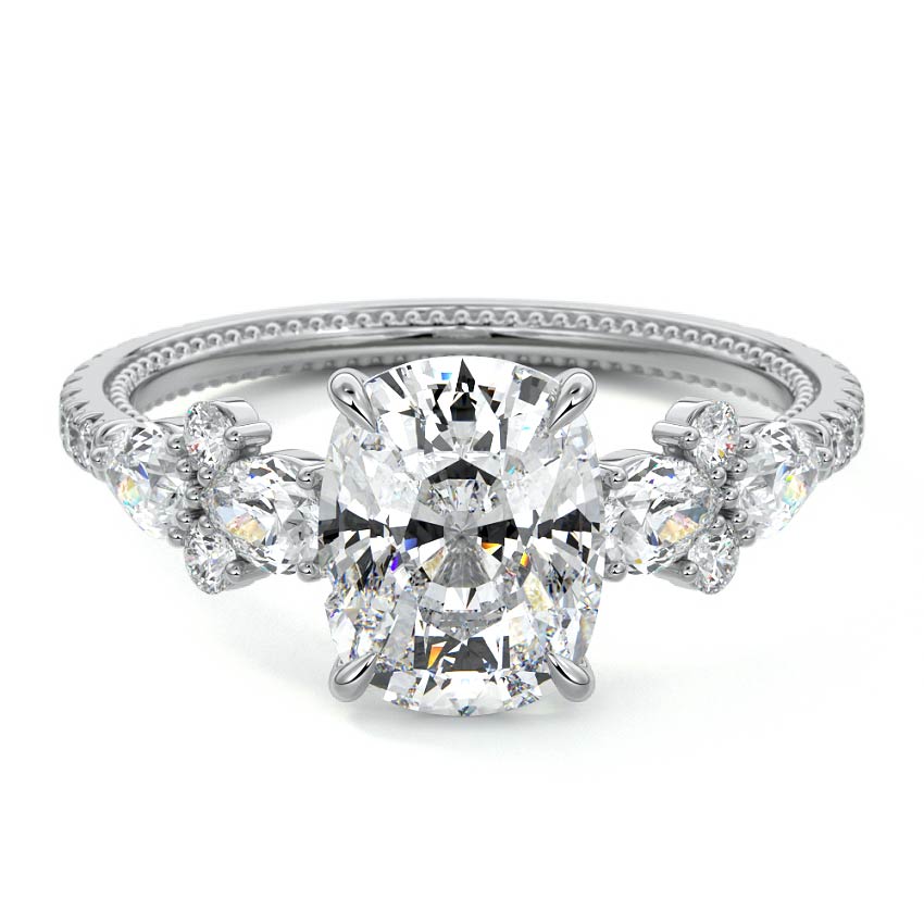 Vera - Cushion Platinum Lab Grown Diamond Engagement Ring | Nura Lab