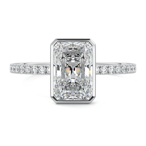 Viola - Radiant White Gold Lab Grown Diamond Engagement Ring | Nura Lab