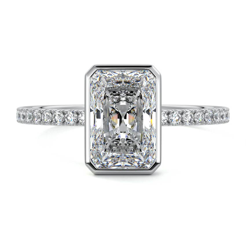Viola - Radiant Platinum Lab Grown Diamond Engagement Ring | Nura Lab