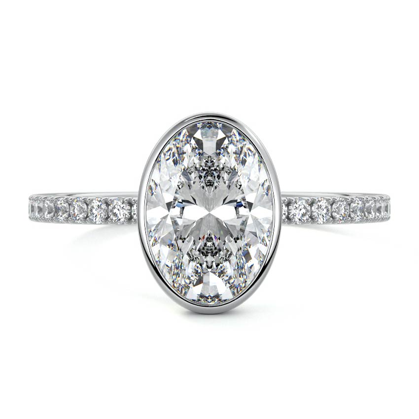 Viola - Oval Platinum Lab Grown Diamond Engagement Ring | Nura Lab