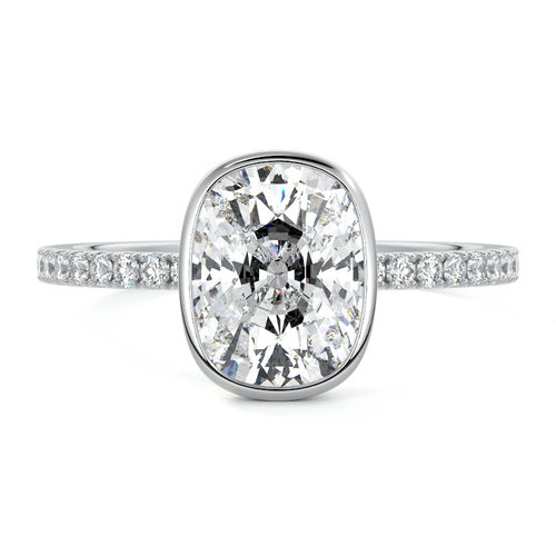 Viola - Cushion Platinum Lab Grown Diamond Engagement Ring | Nura Lab