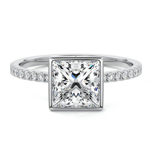 Viola - Princess Platinum Lab Grown Diamond Engagement Ring | Nura Lab