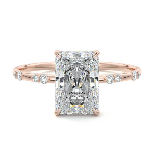 Yasmin - Radiant Rose Gold Lab Grown Diamond Engagement Ring | Nura Lab