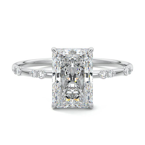 Yasmin - Radiant White Gold Lab Grown Diamond Engagement Ring | Nura Lab