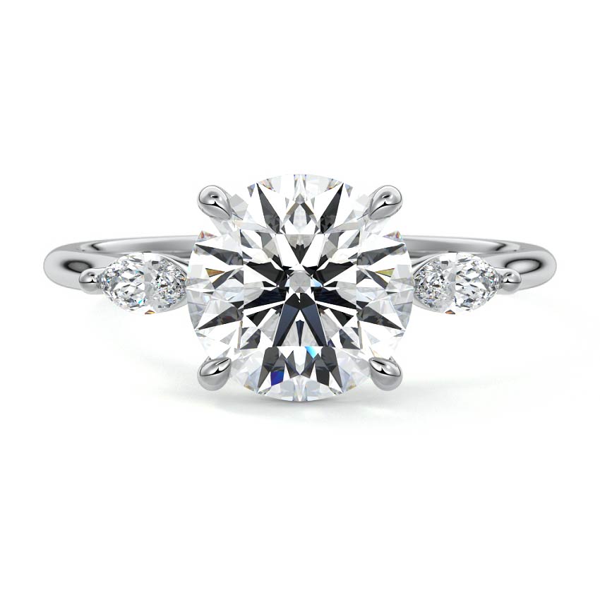 Aella - Round Platinum Lab Grown Diamond Engagement Ring | Nura Lab