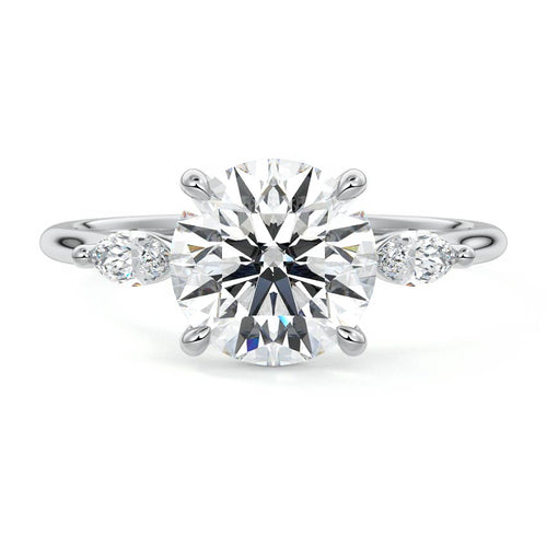 Aella - Round Platinum Lab Grown Diamond Engagement Ring | Nura Lab
