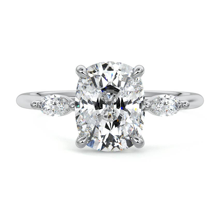 Aella - Cushion Platinum Lab Grown Diamond Engagement Ring | Nura Lab