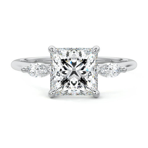 Aella - Princess Platinum Lab Grown Diamond Engagement Ring | Nura Lab