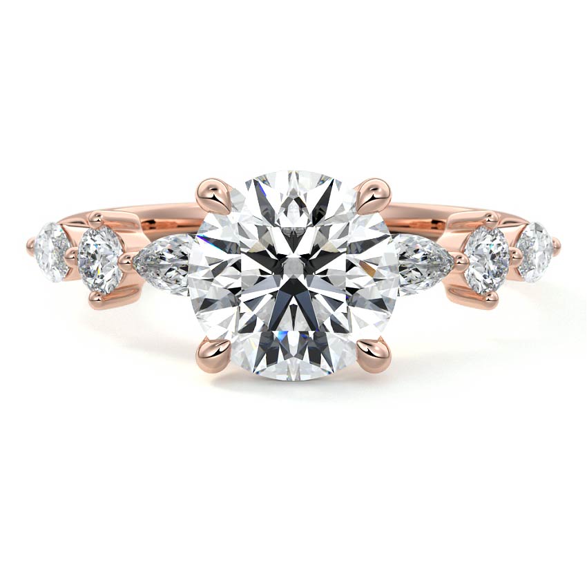 Althea - Round Rose Gold Lab Grown Diamond Engagement Ring | Nura Lab