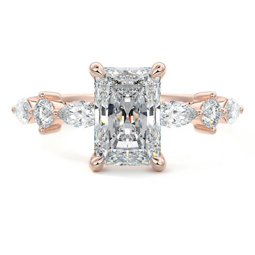 Althea - Radiant Rose Gold Lab Grown Diamond Engagement Ring | Nura Lab