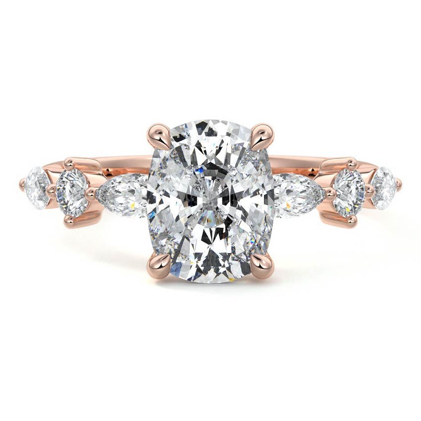 Althea - Cushion Rose Gold Lab Grown Diamond Engagement Ring | Nura Lab