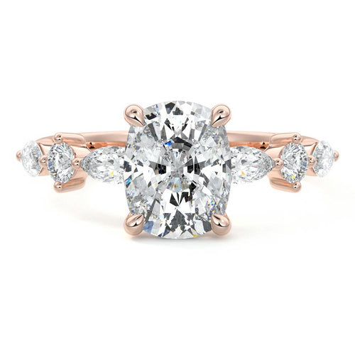 Althea - Cushion Rose Gold Lab Grown Diamond Engagement Ring | Nura Lab