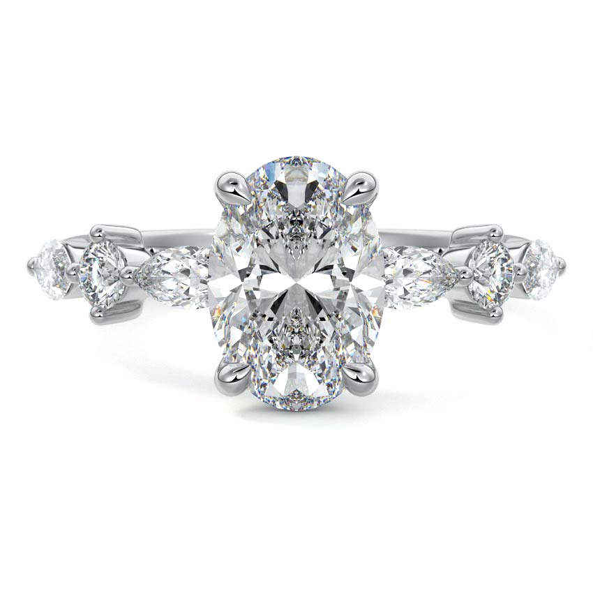 Althea - Oval Platinum Lab Grown Diamond Engagement Ring | Nura Lab