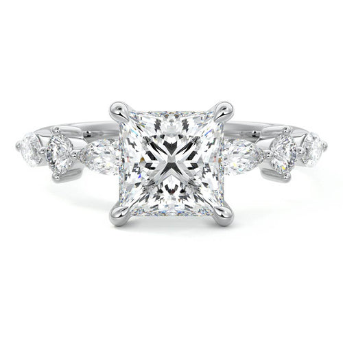 Althea - Princess Platinum Lab Grown Diamond Engagement Ring | Nura Lab