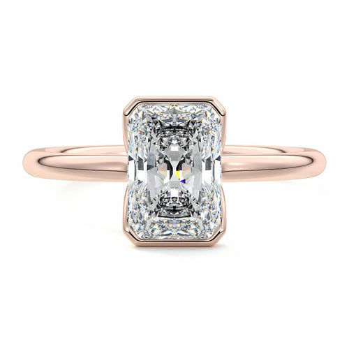 Amira - Radiant Rose Gold Lab Grown Diamond Engagement Ring | Nura Lab
