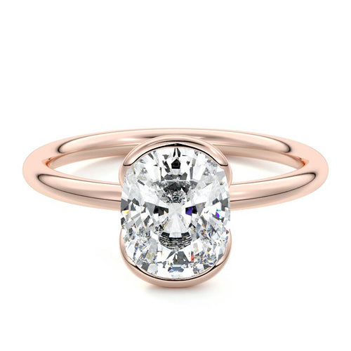 Amira - Cushion Rose Gold Lab Grown Diamond Engagement Ring | Nura Lab