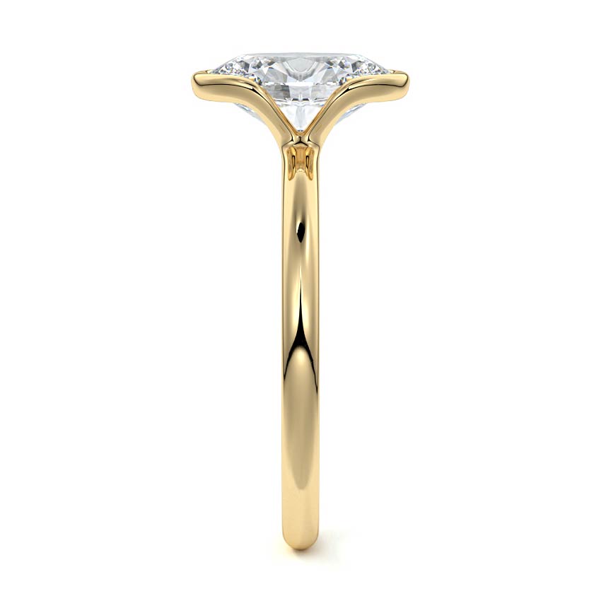 Amira - Oval Yellow Gold Lab Grown Diamond Engagement Ring | Nura Lab