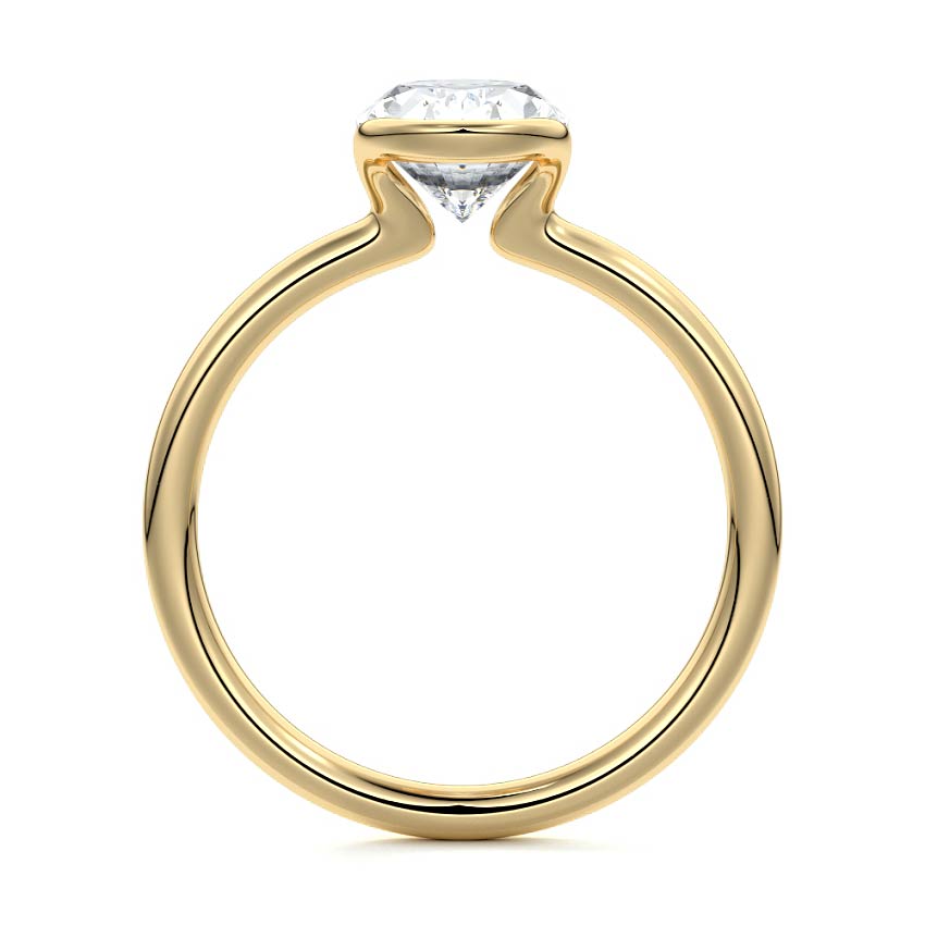 Amira - Oval Yellow Gold Lab Grown Diamond Engagement Ring | Nura Lab