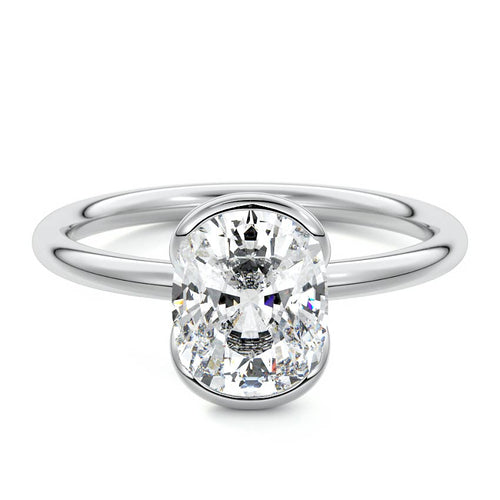 Amira - Cushion Platinum Lab Grown Diamond Engagement Ring | Nura Lab