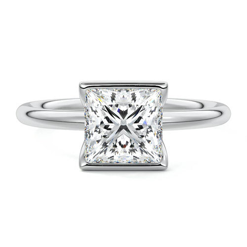 Amira - Princess Platinum Lab Grown Diamond Engagement Ring | Nura Lab