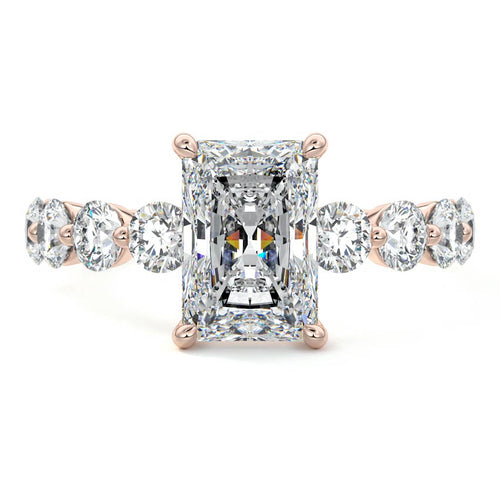 Aria - Radiant Rose Gold Lab Grown Diamond Engagement Ring | Nura Lab