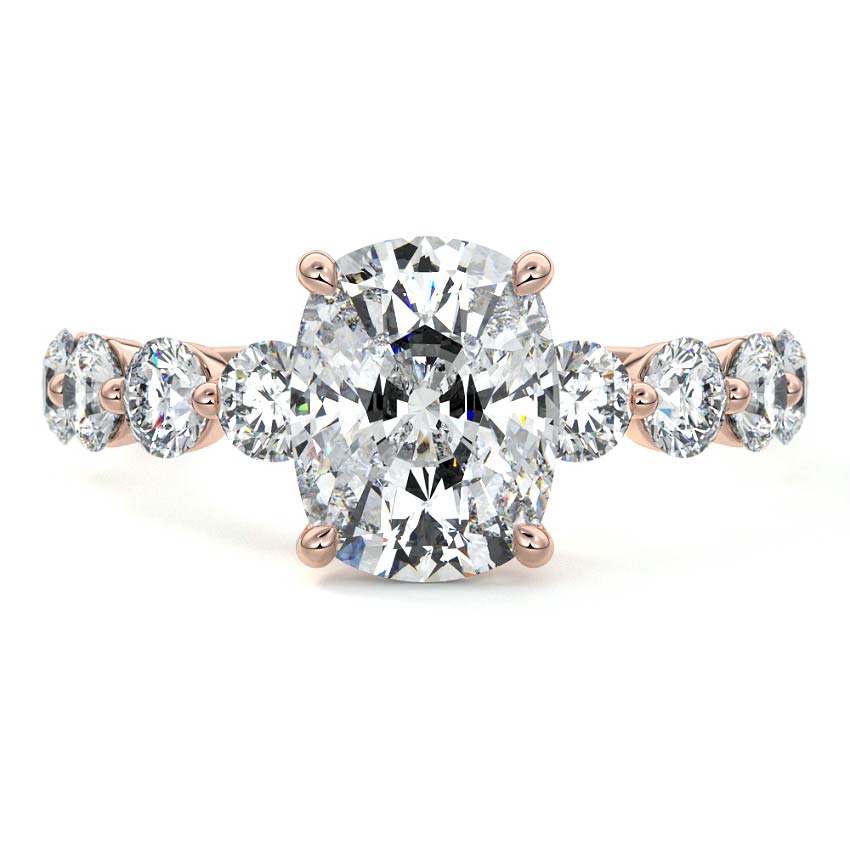 Aria - Cushion Rose Gold Lab Grown Diamond Engagement Ring | Nura Lab