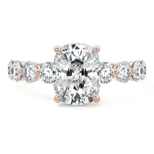 Aria - Cushion Rose Gold Lab Grown Diamond Engagement Ring | Nura Lab