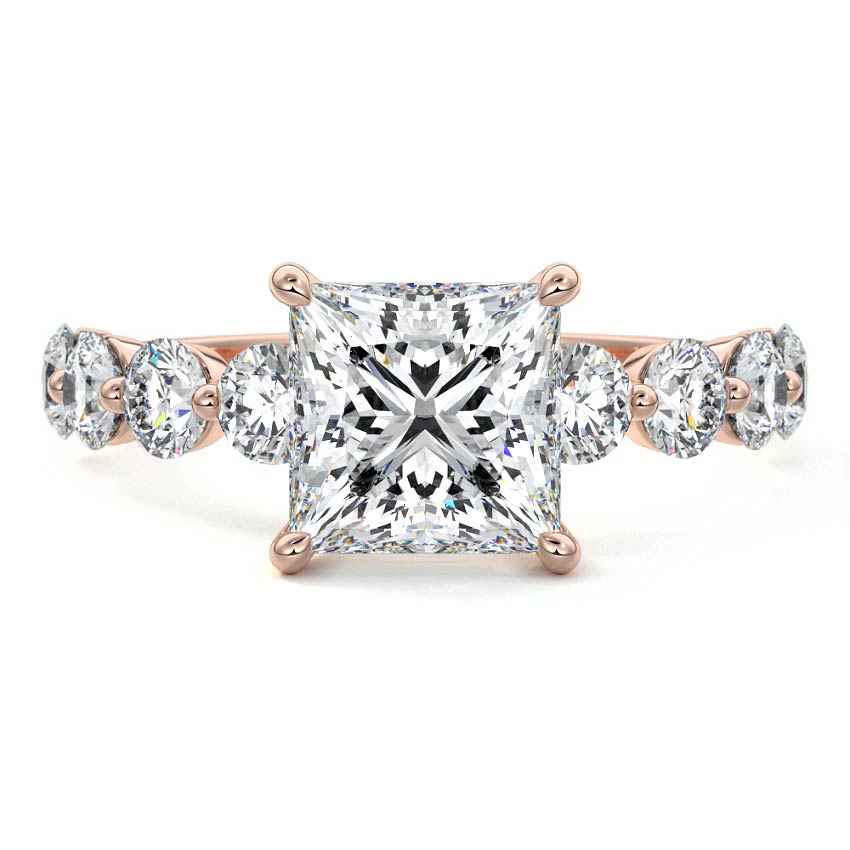 Aria - Princess Rose Gold Lab Grown Diamond Engagement Ring | Nura Lab