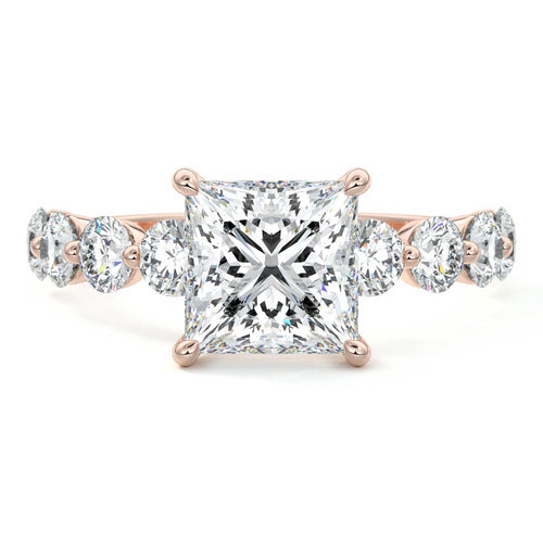 Aria - Princess Rose Gold Lab Grown Diamond Engagement Ring | Nura Lab