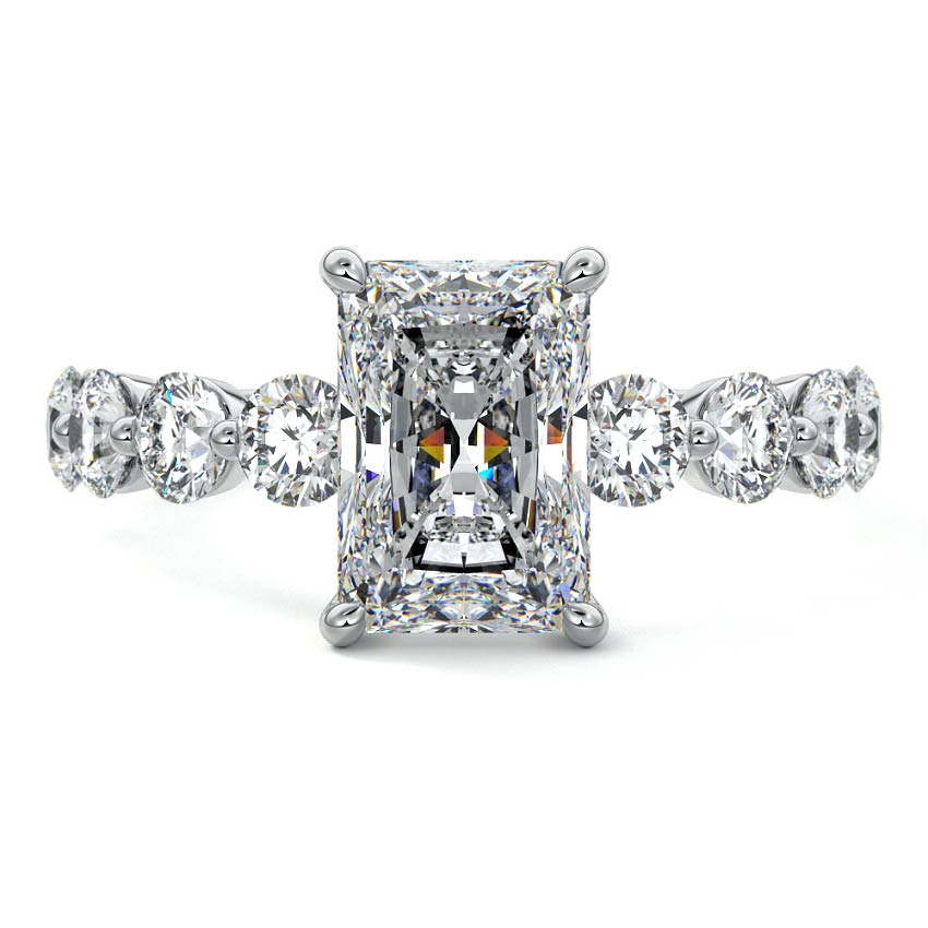Aria - Radiant Platinum Lab Grown Diamond Engagement Ring | Nura Lab