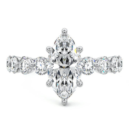 Aria - Marquise Platinum Lab Grown Diamond Engagement Ring | Nura Lab